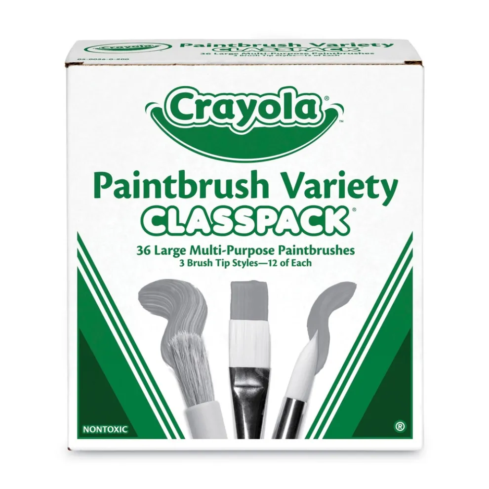 Crayola Large Variety Paint Brush Classpack (36/Set)
