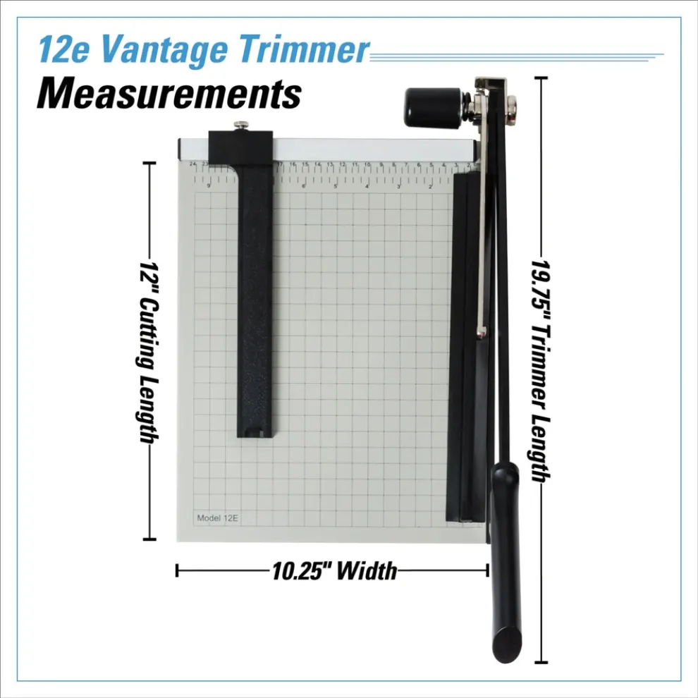 Dahle Vantage 10 x 12.75 Guillotine 15-Sheet Paper Trimmer/Cutter