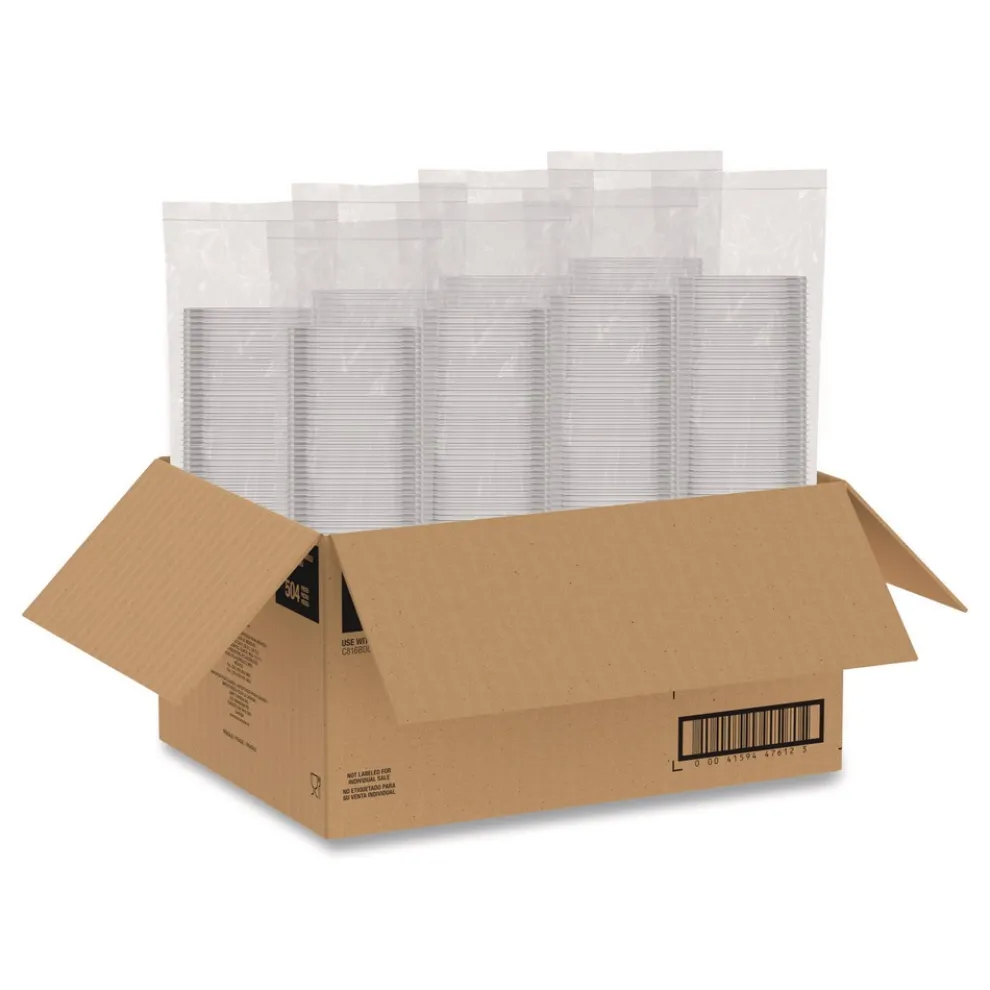 Dart 8.5 in. x 8.5 in. x 1.51 in. 8 oz. Square Plastic Bowls - Clear (504/Carton)