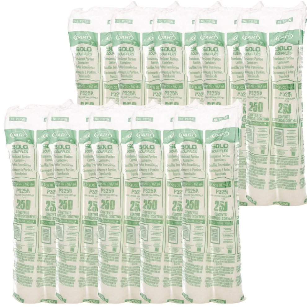 Dart P325N 3.25 oz. Polystyrene Portion Cups - Translucent (2500/Carton)