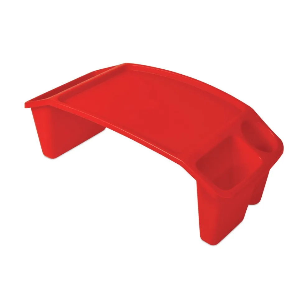 Deflecto 23.35 in. x 12 in. x 8.53 in. Antimicrobial Rectangular Lap Desk - Red