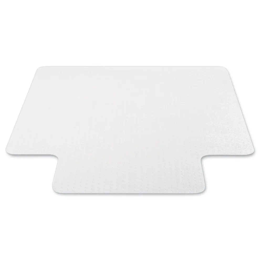 Deflecto Medium Pile Carpet Lipped 48 in. x 36 in. Antimicrobial Chair Mat - Clear (1/Carton)