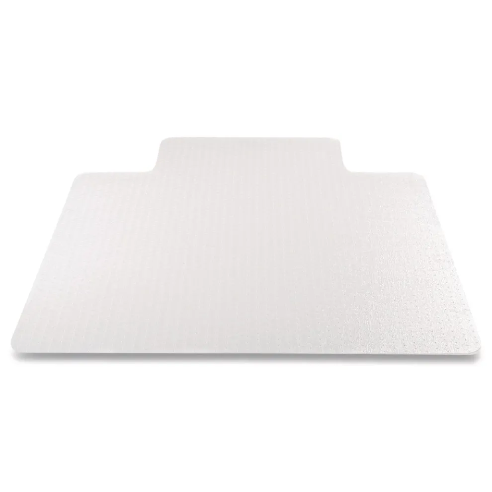 Deflecto Medium Pile Carpet Lipped 48 in. x 36 in. Antimicrobial Chair Mat - Clear (1/Carton)
