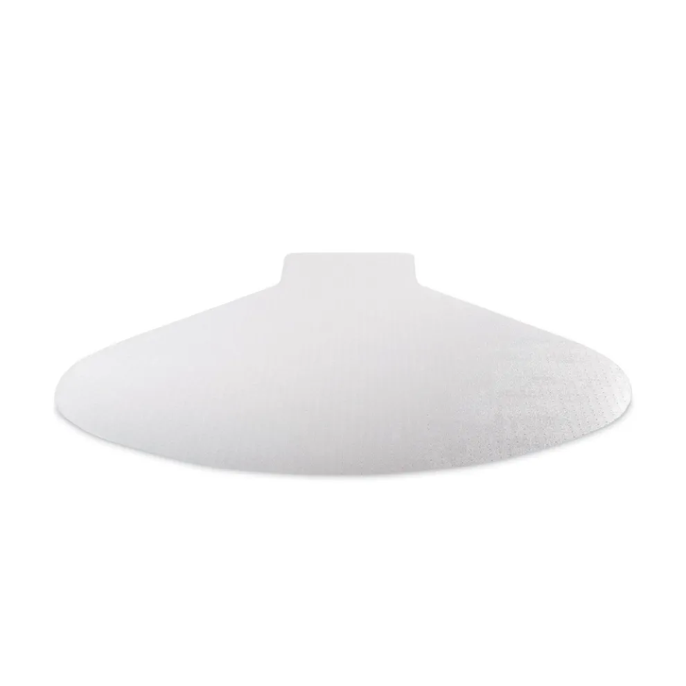 Deflecto SuperMat Frequent Use Medium Pile Carpet L-Shape 60 in. x 66 in. Chair Mat - Clear