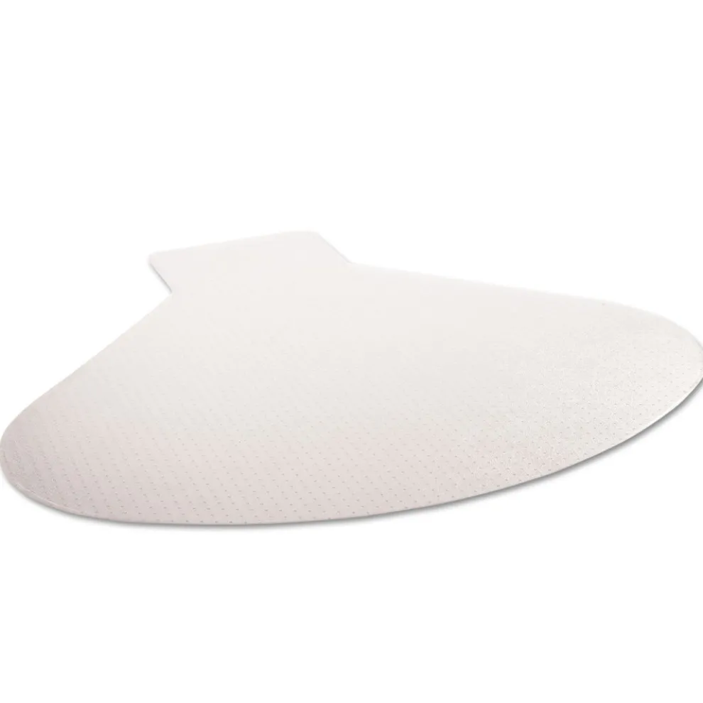 Deflecto SuperMat Medium Pile Carpet Frequent Use 60 in. x 66 in. Workstation Chair Mat - Clear