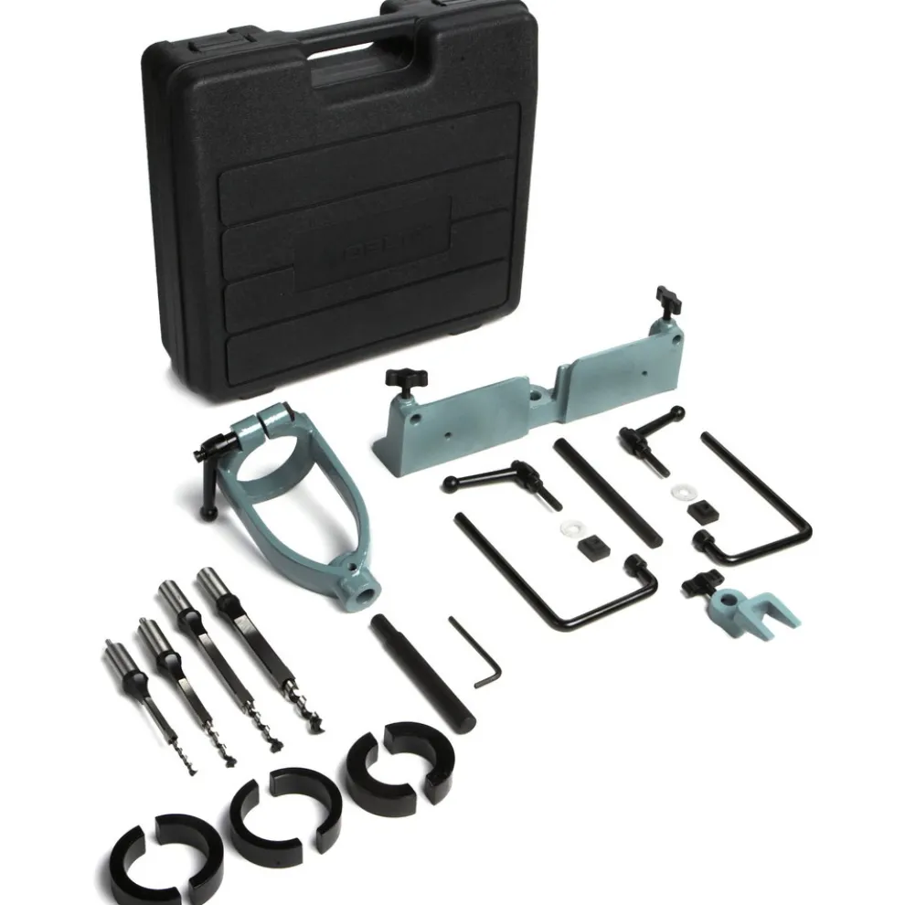 Delta Mortising Attachment with Four Chisel and Bit Sets