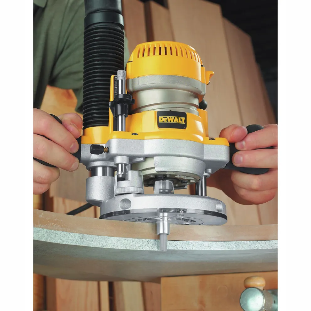 Dewalt 2-1/4 HP EVS Fixed Base and Plunge Router Combo Kit with Hard Case