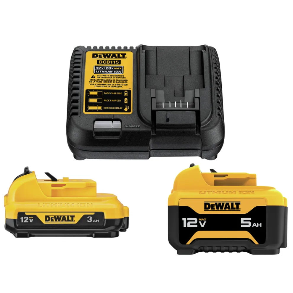 Dewalt 2-Piece 12V 3 Ah / 5 Ah Lithium-Ion Batteries and Charger Starter Kit