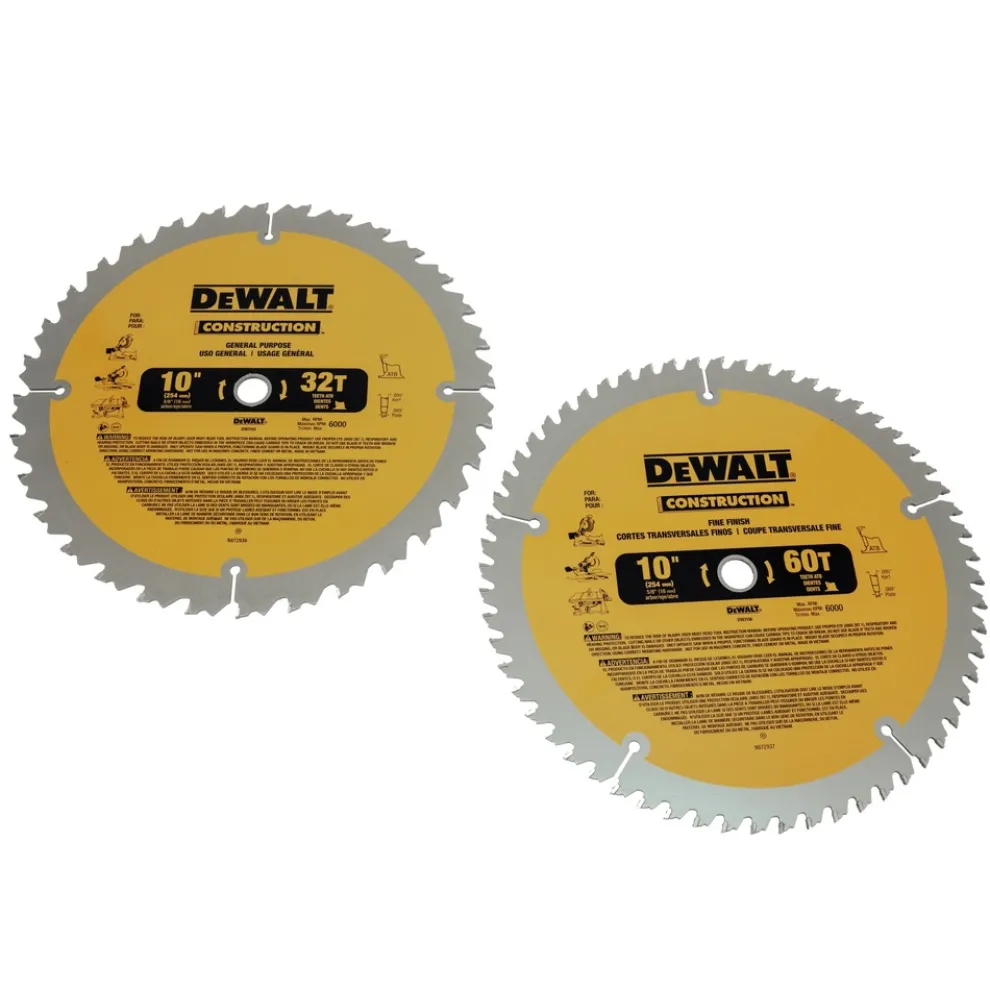 Dewalt Series 20 2-Piece 10 in. Circular Saw Blade Combo Pack