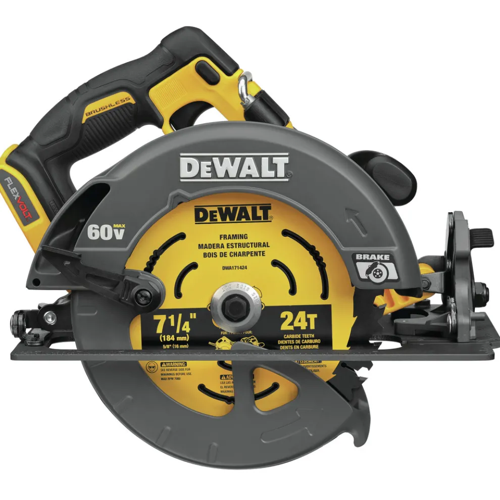 Dewalt 60V MAX FLEXVOLT Brushless 7-1/4 in. Cordless Circular Saw with Electric Brake (Tool Only) - DCS578B