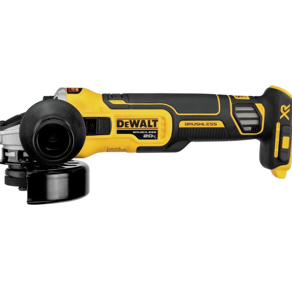 Dewalt 20V MAX XR Brushless Lithium-Ion 4.5 in. Cordless Slide Switch Small Angle Grinder with Kickback Brake (Tool Only)