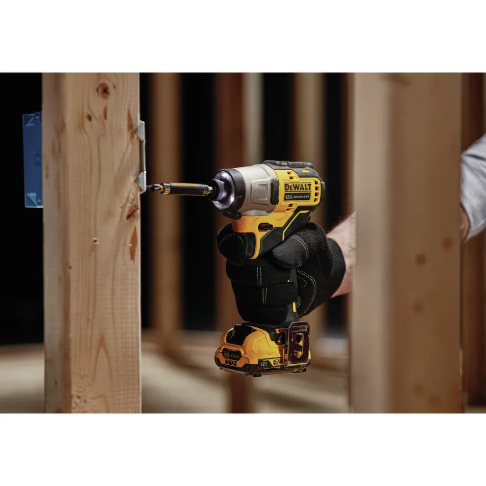 Dewalt XTREME 12V MAX Brushless Lithium-Ion 1/4 in. Cordless Impact Driver Kit with 2 Batteries (2 Ah)