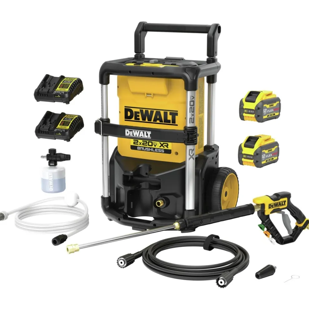 Dewalt 2X20V MAX 1600 PSI Brushless Cordless Pressure Washer​ Kit with FLEXVOLT (12 Ah)