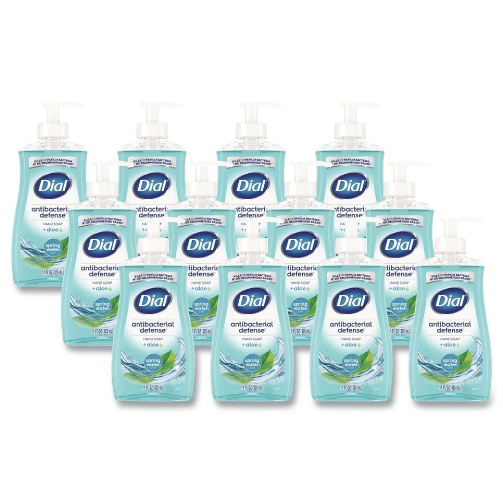 Dial 11 oz. Antibacterial Liquid Hand Soap - Spring Water Scent (12/Carton)