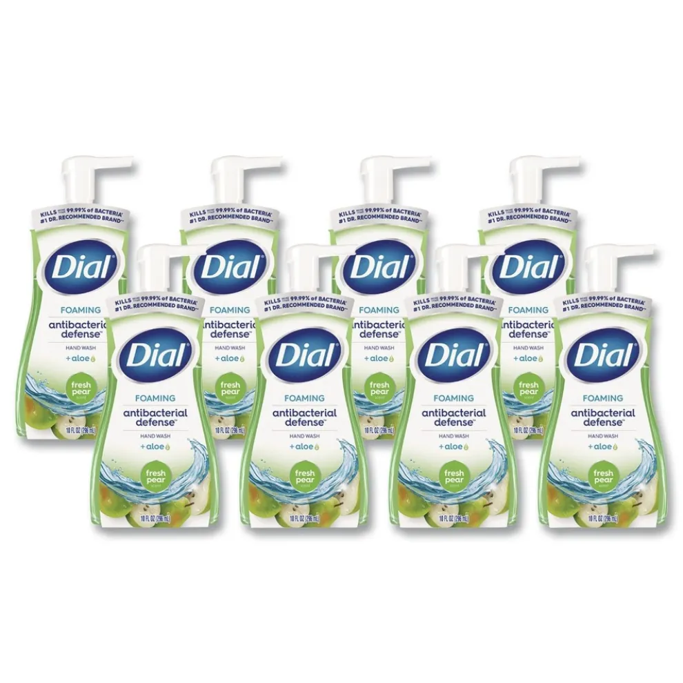 Dial 8 oz Antibacterial Foaming Hand Wash - Fresh Pear Scent (8/Carton)