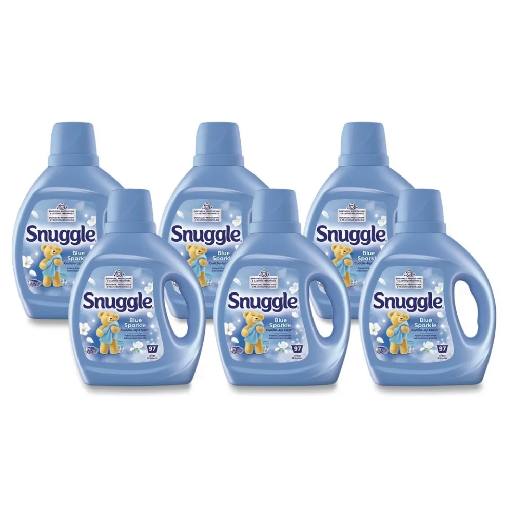 Dial 66 oz. Bottle Liquid Fabric Conditioner - Blue Sparkle Cuddle-Up Fresh (6/Carton)