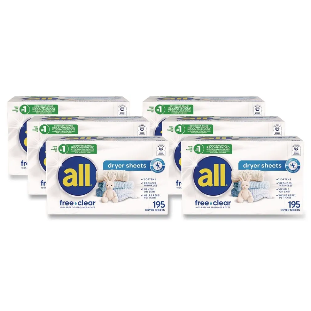 Dial Free Clear Dryer Sheets - Fragrance Free (6/Carton)