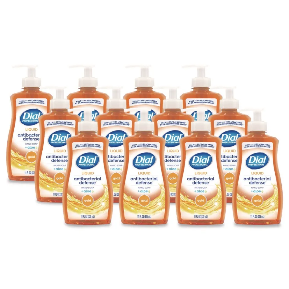 Dial Professional 11 oz. Pump Bottle Antibacterial Defense Gold Hand Soap Plus Aloe - Original (12/Carton)