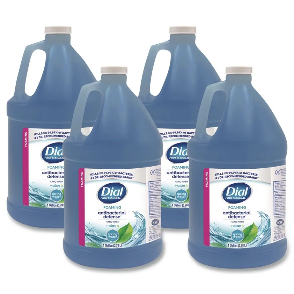 Dial Professional 17000 35458 1 Gallon Antibacterial Foaming Hand Wash Refill - Spring Water Scent (4/Carton)