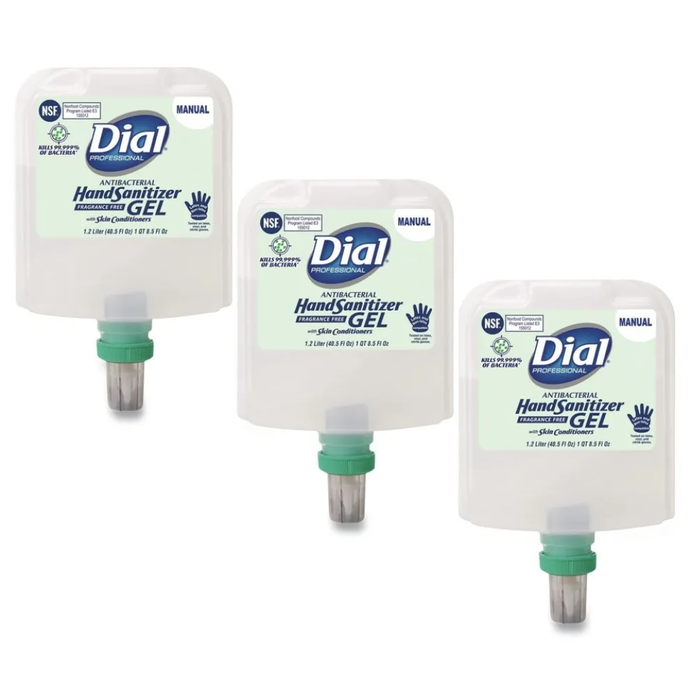 Dial Professional 1.2 Liter Antibacterial Foaming Hand Sanitizer Refill for Dial 1700 V Dispenser - Fragrance-Free (3/Carton)