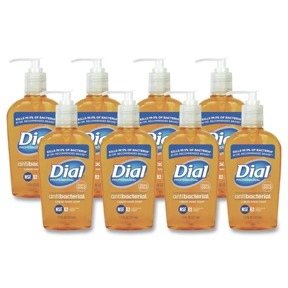 Dial Professional 7.5 oz. Antibacterial Liquid Hand Soap - Gold (12/Carton)