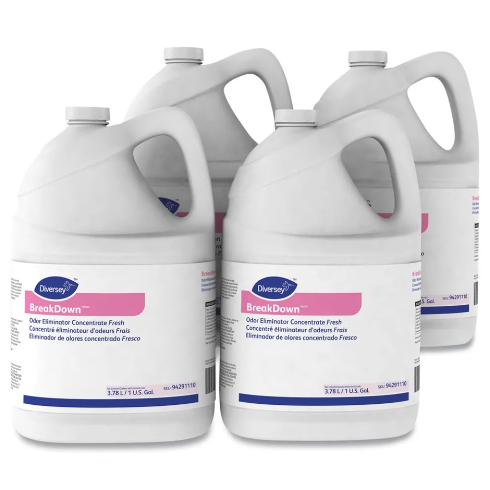 Diversey Care 1 Gallon Bottle Liquid Odor Eliminator - Cherry Almond Scent (4/Carton)