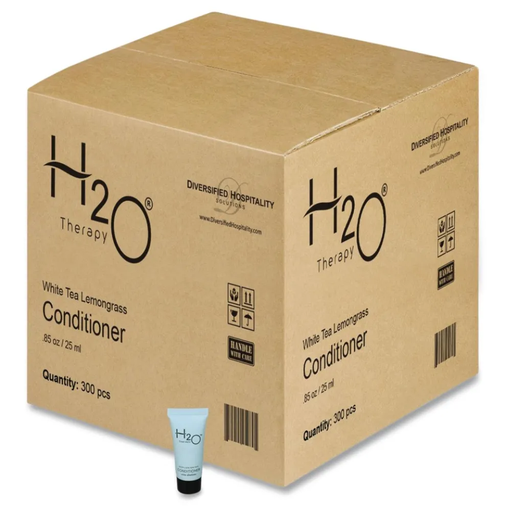 Diversified Hospitality Solutions H2O Therapy 0.85 oz Single-Use Conditioner - White Tea and Lemongrass (300/Carton)