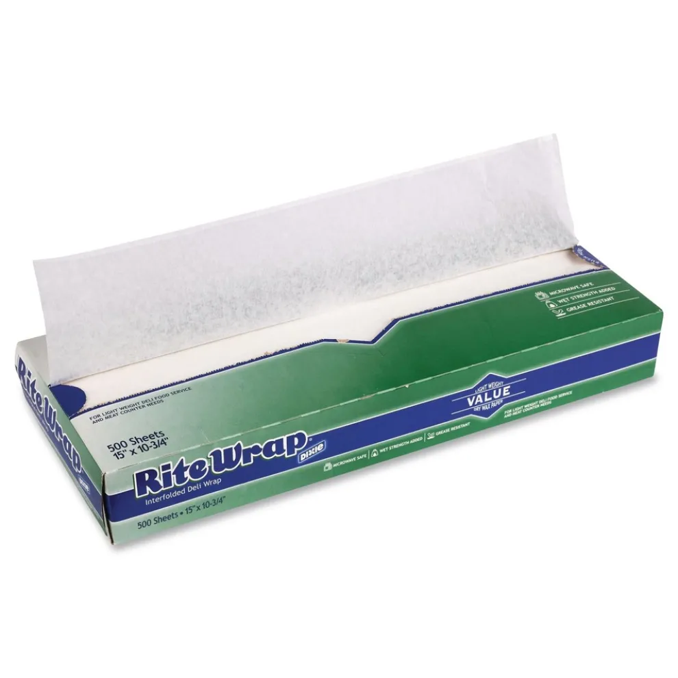 Dixie 15.12 in. x 10.75 in. Dry Wax Lightweight Deli Paper (12/Carton)