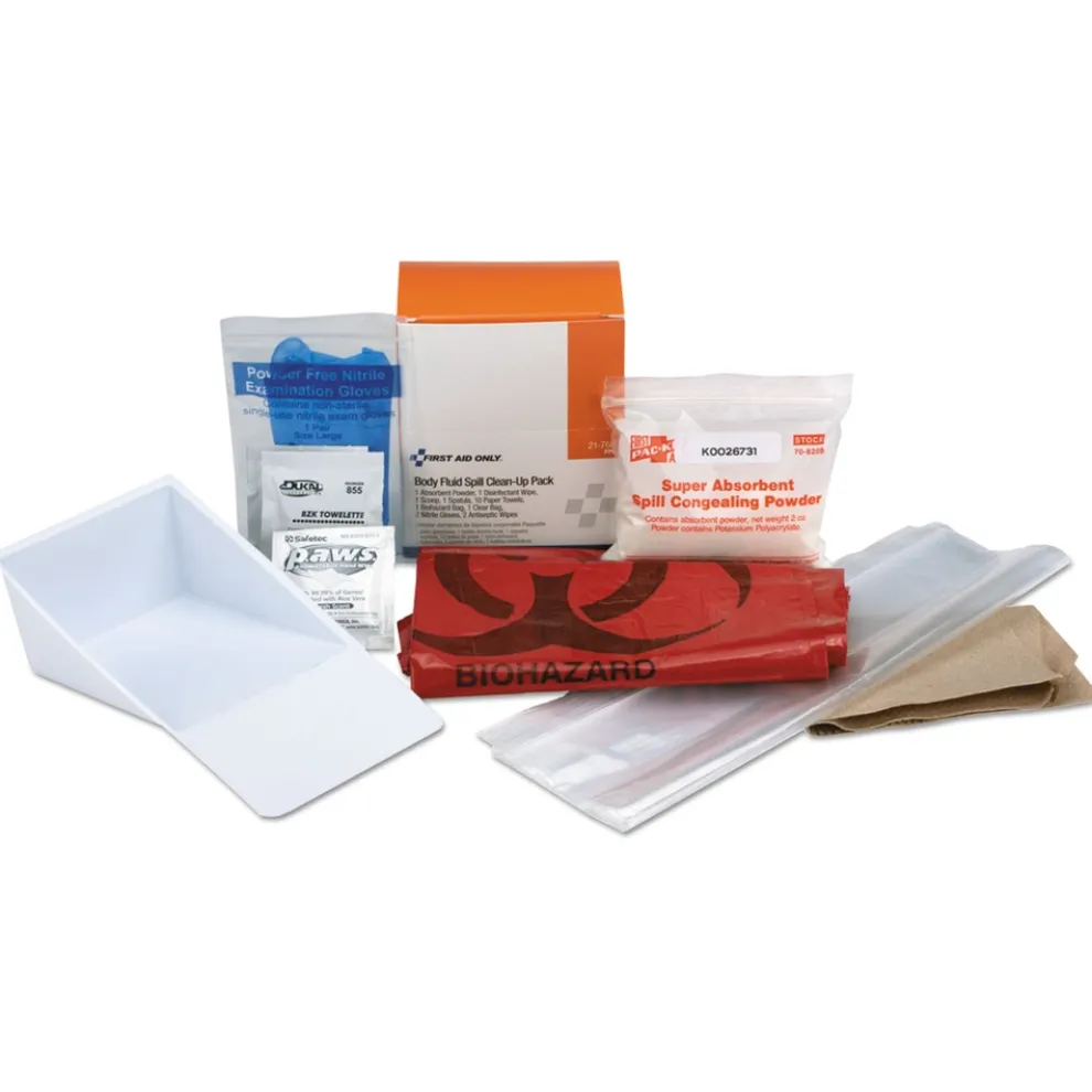First Aid Only 3.63 x 2.25 x 4.31 BBP Spill Cleanup Kit