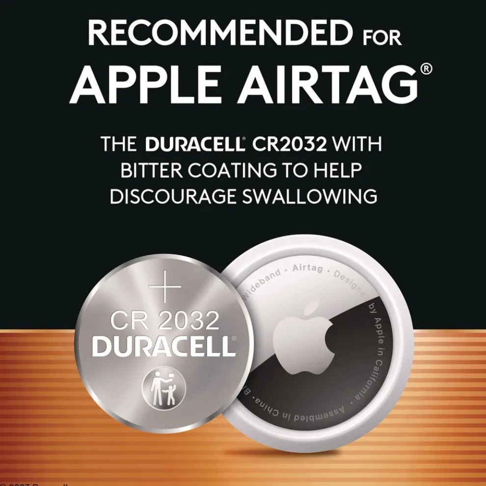 Duracell 2032 Lithium Coin Batteries With Bitterant (6/Pack)