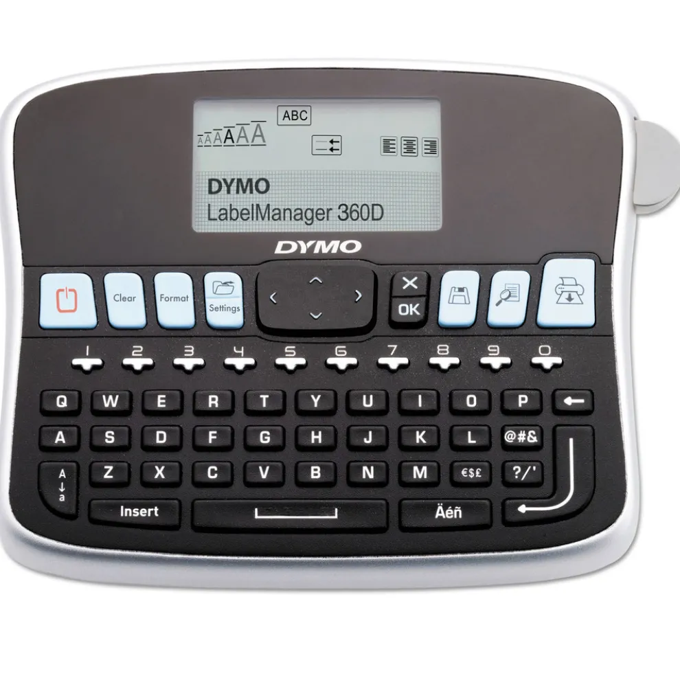 DYMO LabelManager 360D 2.8 in. x 7.76 in. x 5.9 in. 2 Lines Label Maker