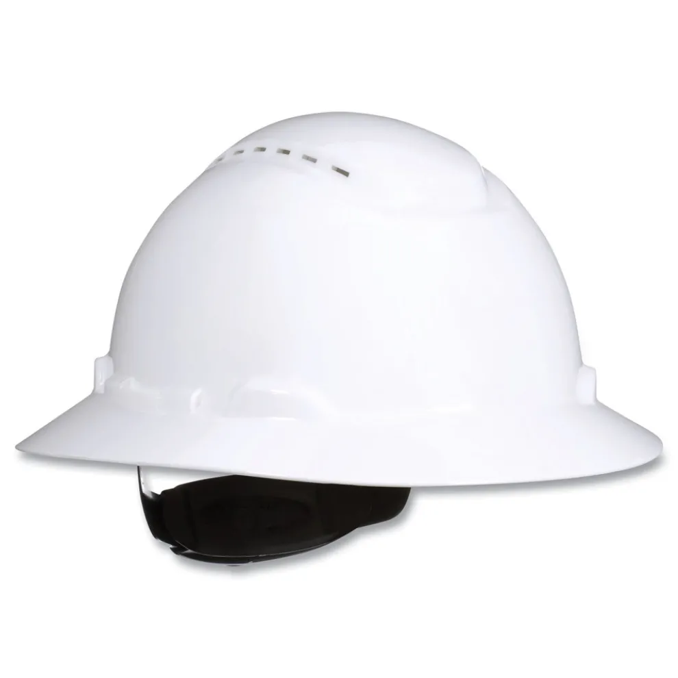 3M H-800 SecureFit H-Series 4-Point Pressure Diffusion Ratchet Suspension Vented Hat with UV Indicator - White