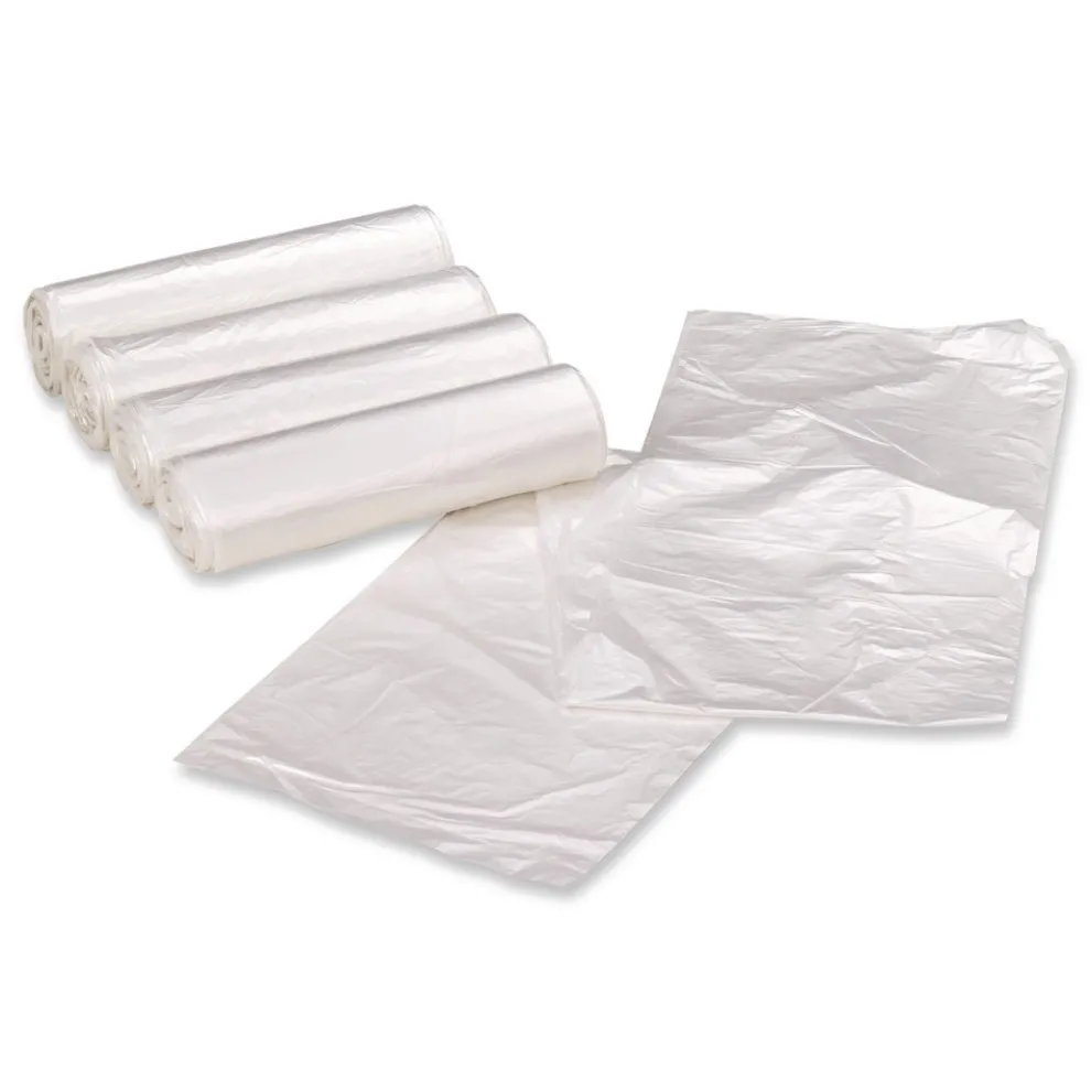 Earthsense Commercial 38 in. x 58 in. 1.5 mil 60 Gallon Linear Low Density Recycled Can Liners - Clear (100/Carton)