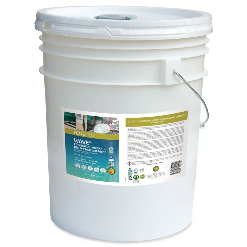 ECOS PRO 5 gal. Pail Wave Commercial Automatic Dishwasher Detergent - Free and Clear