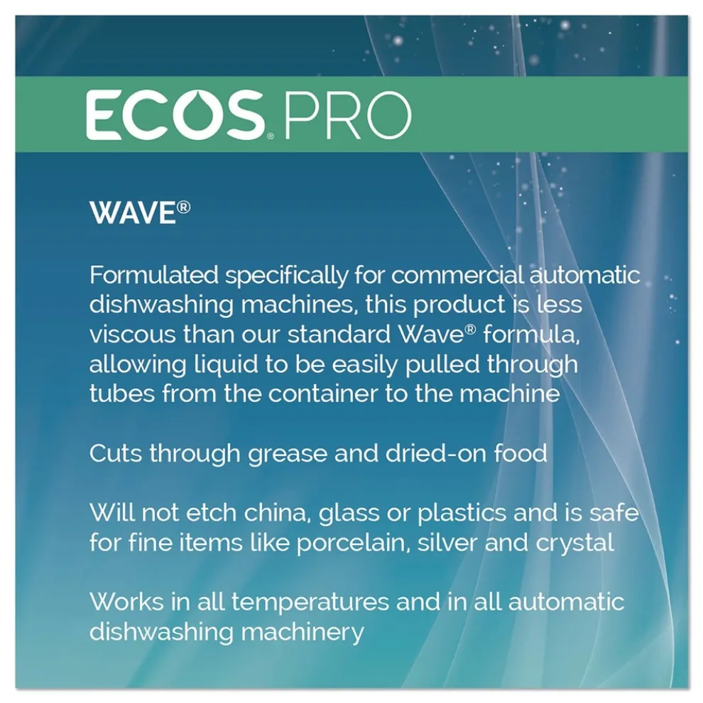 ECOS PRO 5 gal. Pail Wave Commercial Automatic Dishwasher Detergent - Free and Clear