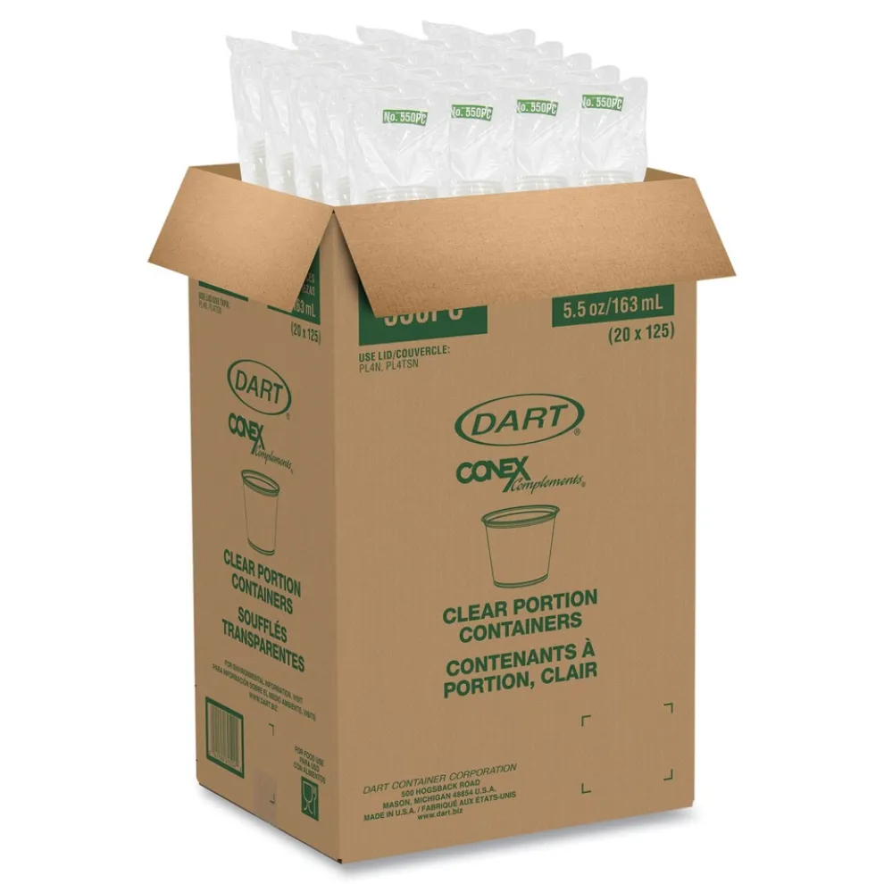 Dart 550PC 5.5 oz. Conex Complements Portion/Medicine Cups - Translucent (2500/Carton)
