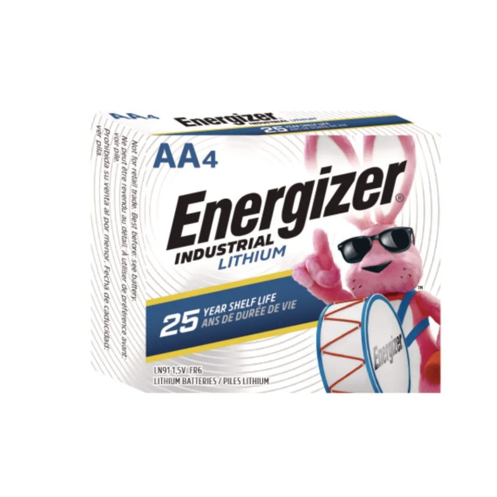 Energizer 1.5 Volts Industrial Lithium AA Battery (4/Pack)