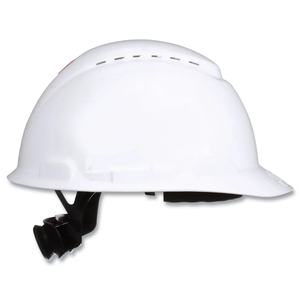 3M SecureFit H-Series 4-Point Pressure Diffusion Ratchet Suspension H-700 Front-Brim Cap with UV Indicator Hard Hats - White
