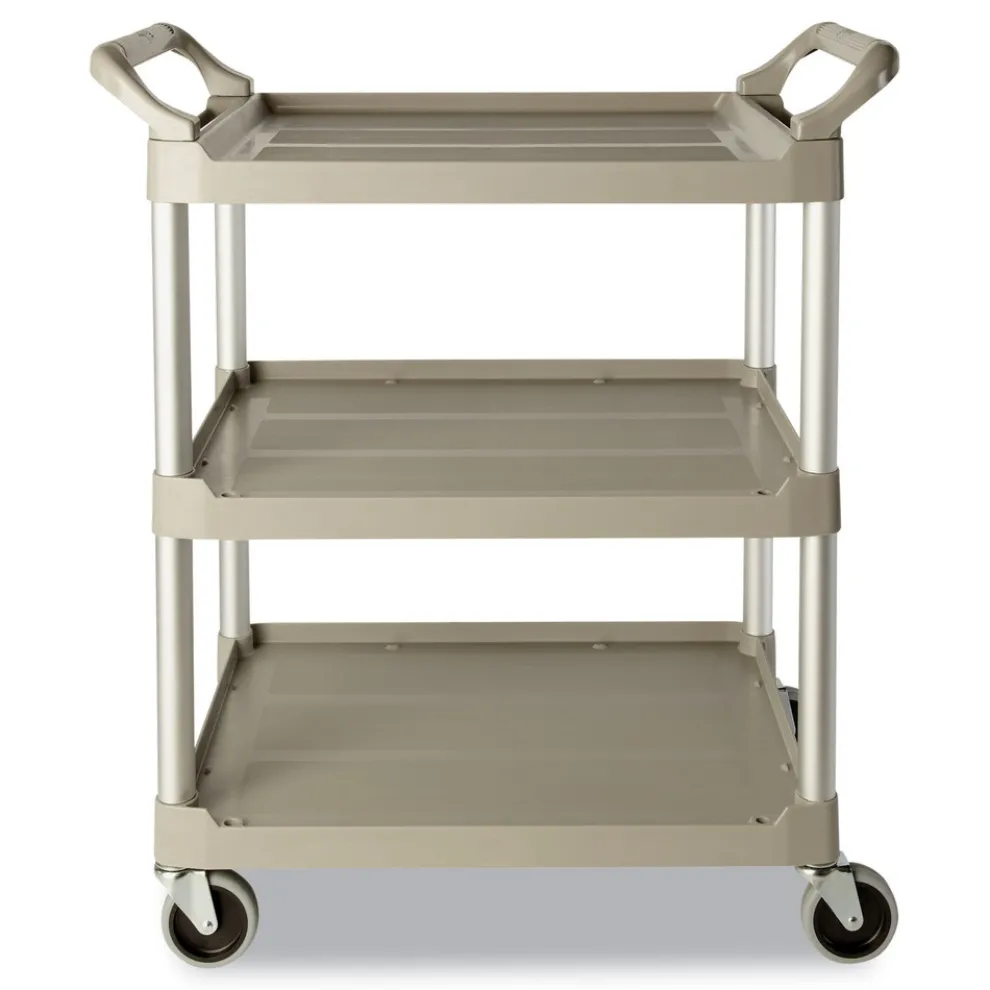 Rubbermaid Commercial FG342488OWHT 200 lbs. Capacity 3 Shelf Service Cart - Off White