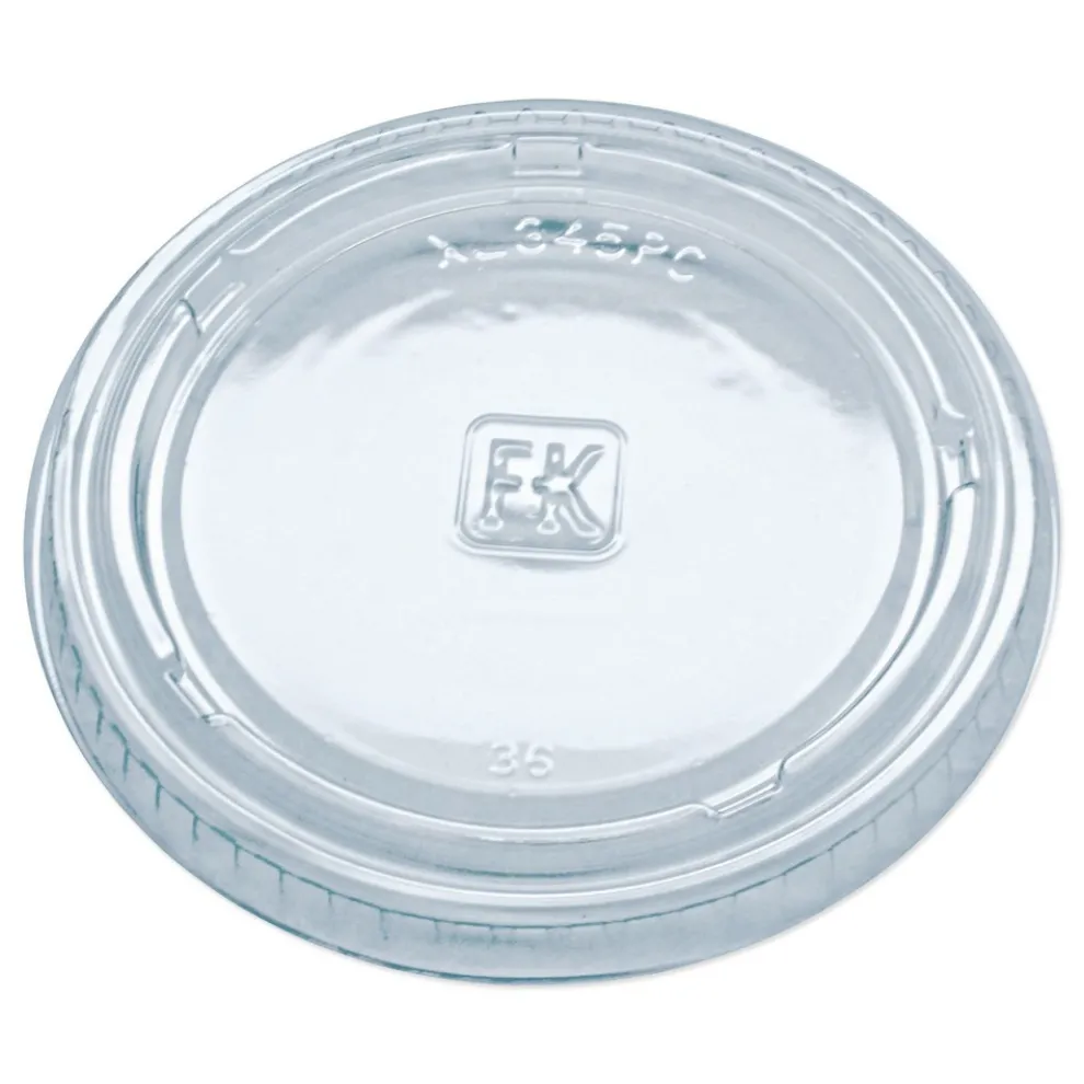 Fabri-Kal 000000000009505084 3.25 oz to 5.5 oz Plastic Portion Cup Lids - Clear (2500/Carton)