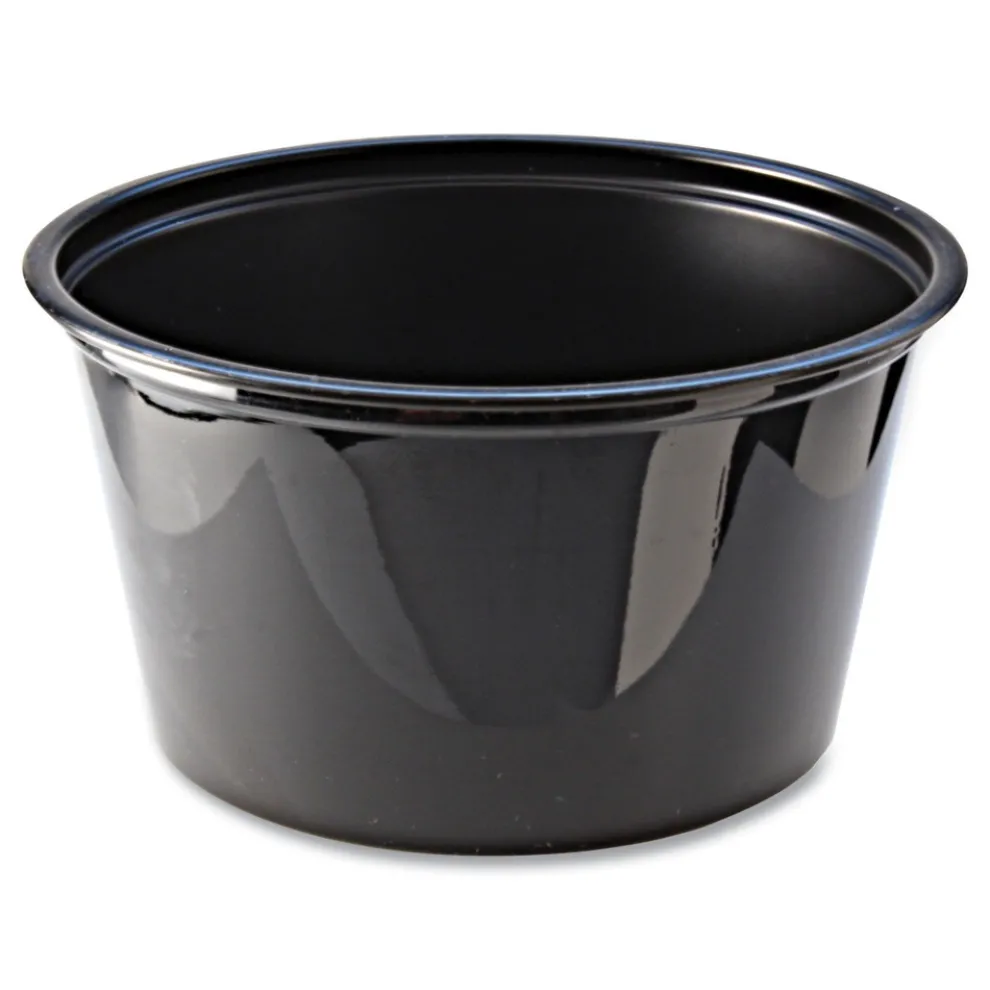 Fabri-Kal 4 oz. Plastic Portion Cups - Black (20/Carton)