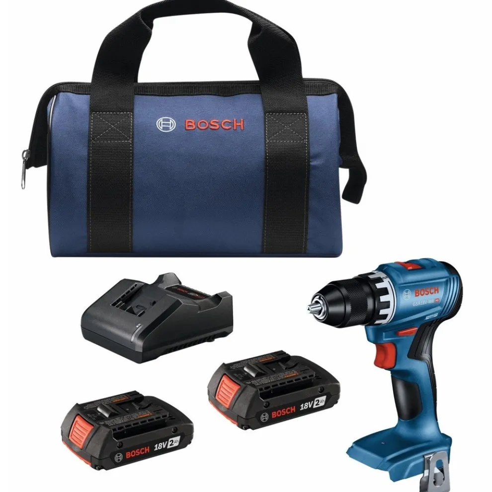 Factory Reconditioned Bosch 18V Lithium-Ion Brushless 1/2 in. Cordless Compact Drill Driver Kit with 2 Batteries (2 Ah)