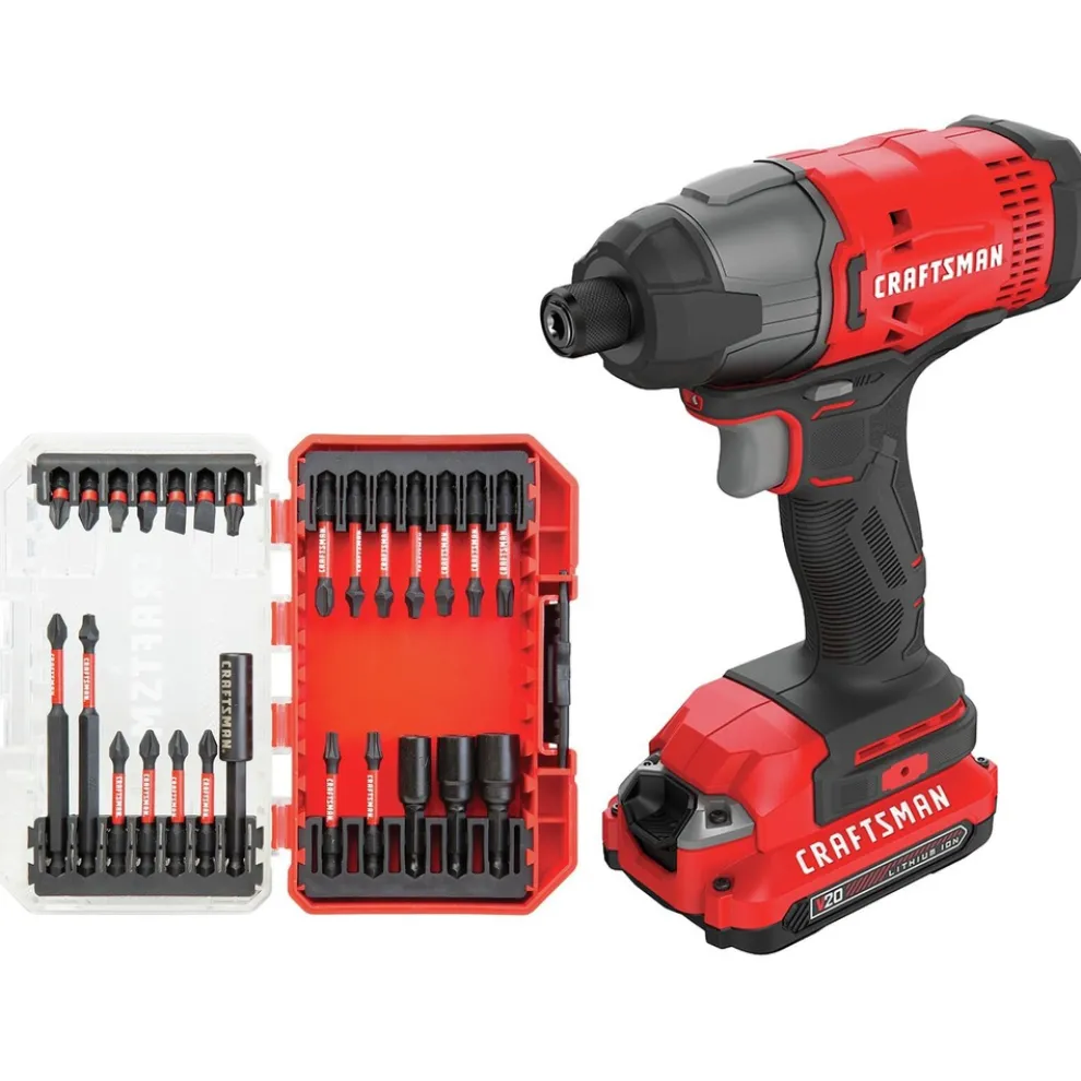 Factory Reconditioned Craftsman V20 Brushed Lithium-Ion 1/4 in. Cordless Impact Driver Kit (1.5 Ah)