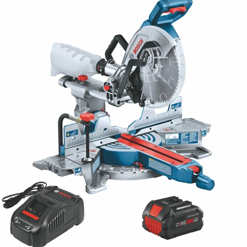 Factory Reconditioned Bosch 18V PROFACTOR Brushless Dual-Bevel Slide Lithium-Ion 10 in. Cordless Miter Saw Kit (8 Ah)