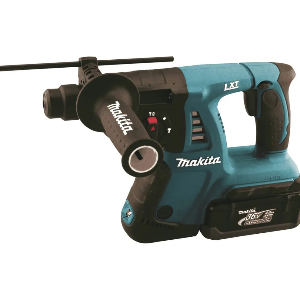 Factory Reconditioned Makita 36V LXT Variable Speed Lithium-Ion 1 in. Cordless SDS-PLUS Rotary Hammer Kit with 2 Batteries (2.6 Ah)