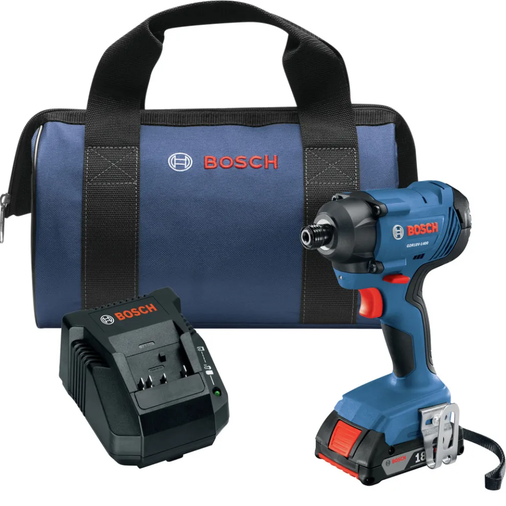 Factory Reconditioned Bosch 18V Compact Lithium-Ion 1/4 in. Cordless Hex Impact Driver Kit (2 Ah)