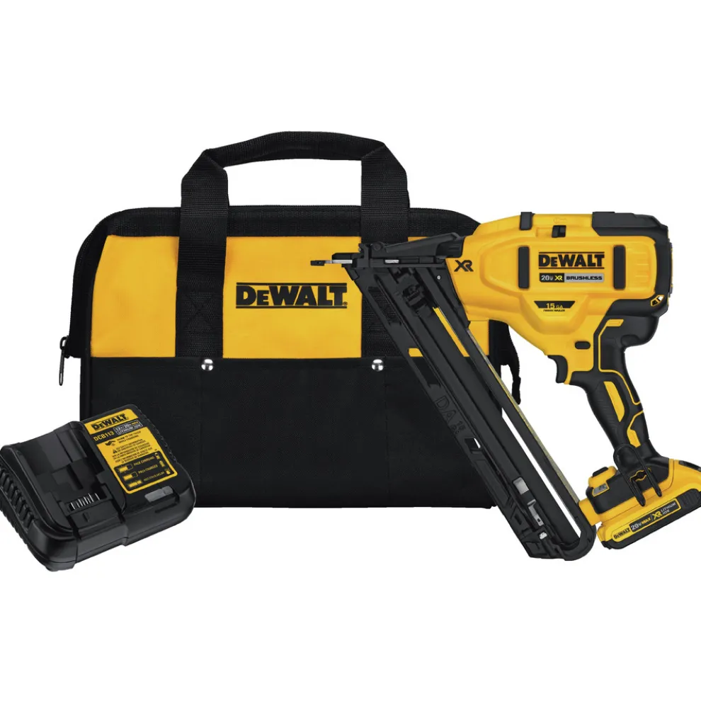 Factory Reconditioned Dewalt 20V MAX XR 15 Gauge Cordless Angled Finish Nailer