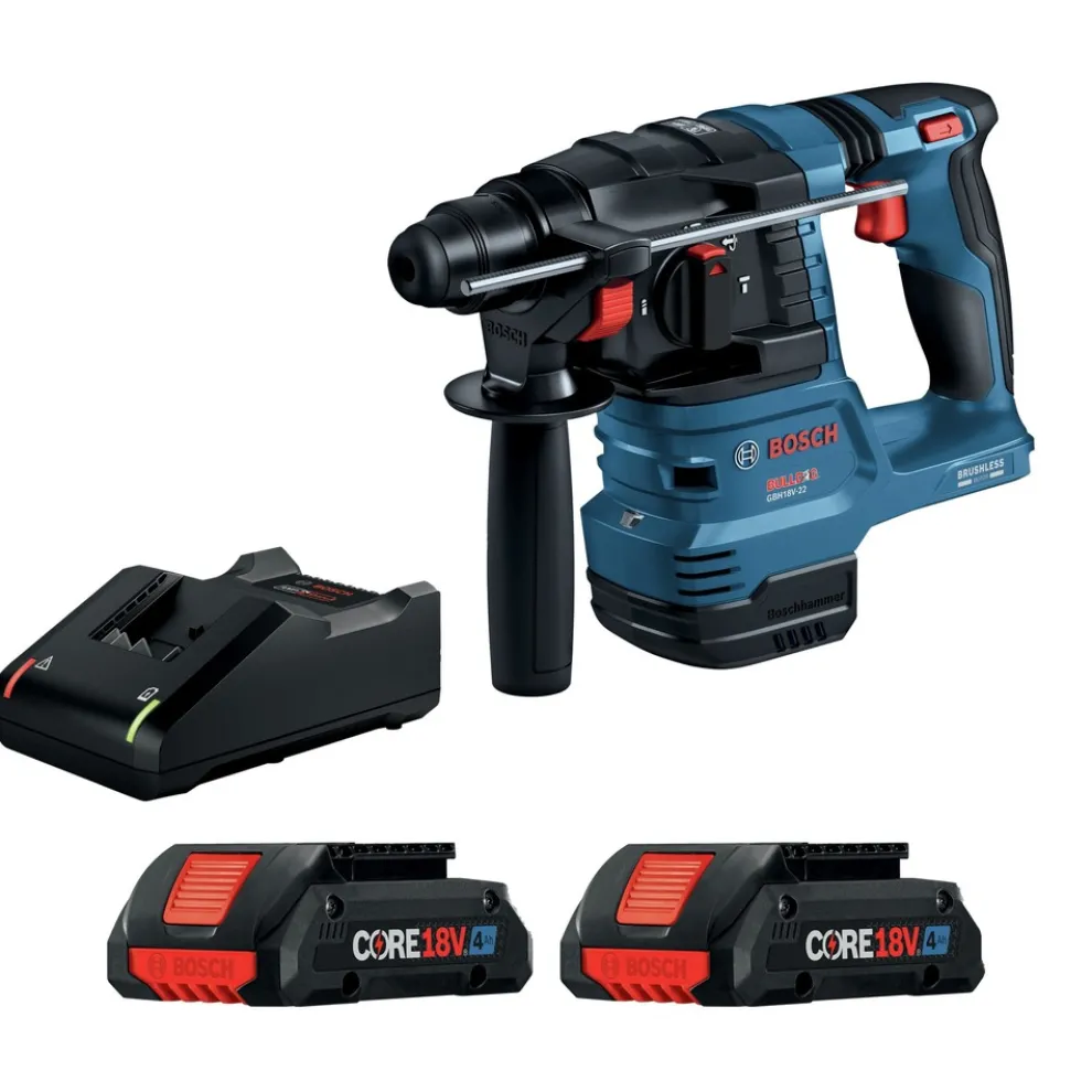 Factory Reconditioned Bosch 18V Brushless Lithium-Ion SDS-plus Bulldog 3/4 in. Cordless Rotary Hammer Kit (4 Ah)