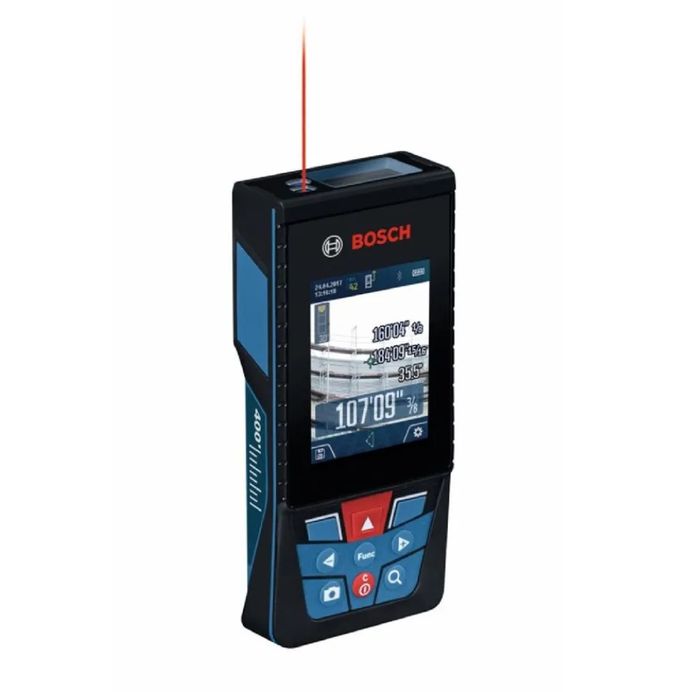 Factory Reconditioned Bosch BLAZE Outdoor 400 ft. Connected Lithium-Ion Laser Measure with Camera