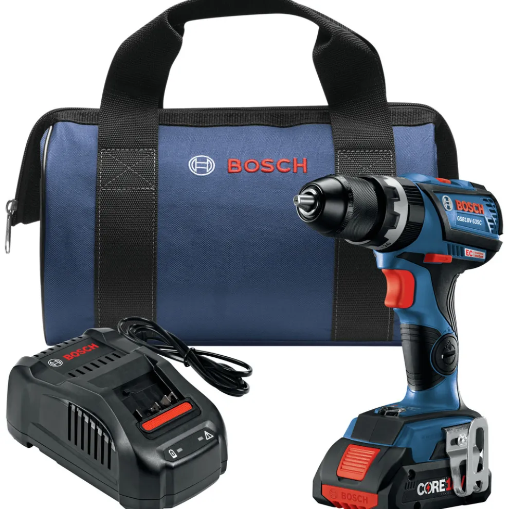 Factory Reconditioned Bosch 18V Lithium-Ion Brushless 1/2 in. Cordless Hammer Drill Driver Kit (4 Ah)